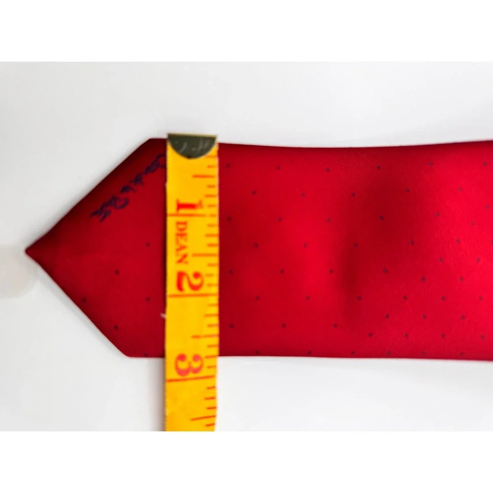 Vintage Oscar de‎ la Renta Red Silk Blend Necktie Formal Dress Career